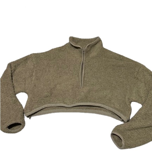 2/$35 Skims Cozy Grey Women's Crop Adjustable Sweater 2x/3x - Picture 3 of 9